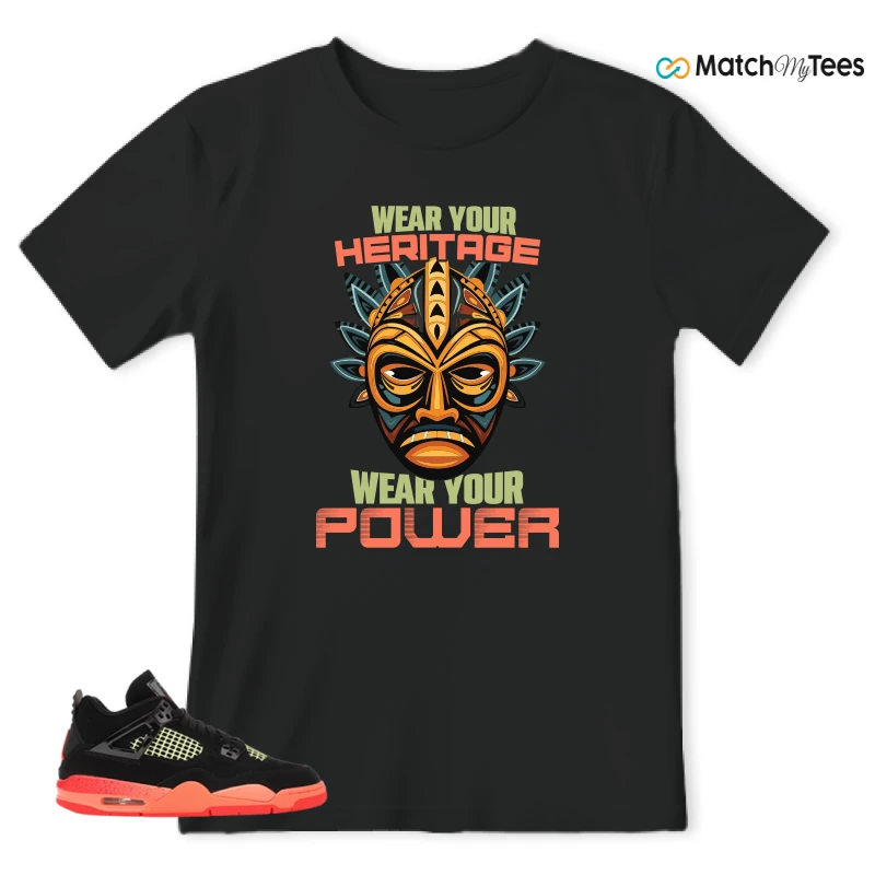 NIKE AIR JORDAN 4 BLACK INFRARED 23 SNEAKER Matching Tees t-shirt