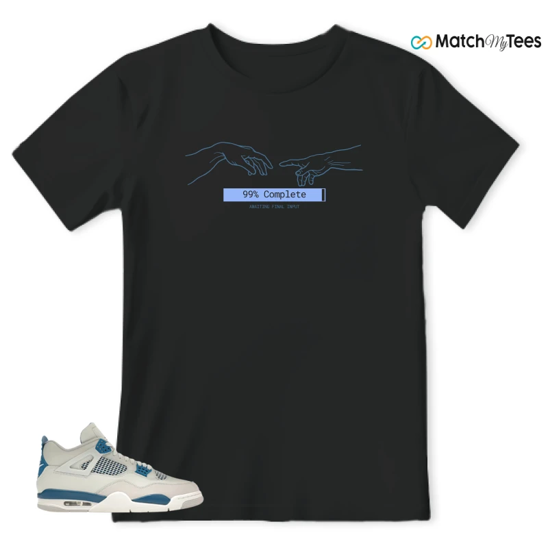 NIKE AIR JORDAN 4 MILITARY BLUE SNEAKER Matching Tees t-shirt