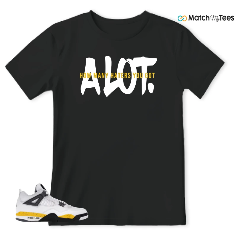 NIKE AIR JORDAN 4 RARE AIR TOUR YELLOW SNEAKER Matching Tees t-shirt