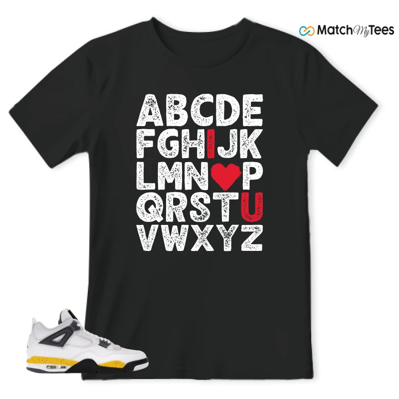 NIKE AIR JORDAN 4 RARE AIR TOUR YELLOW SNEAKER Matching Tees t-shirt