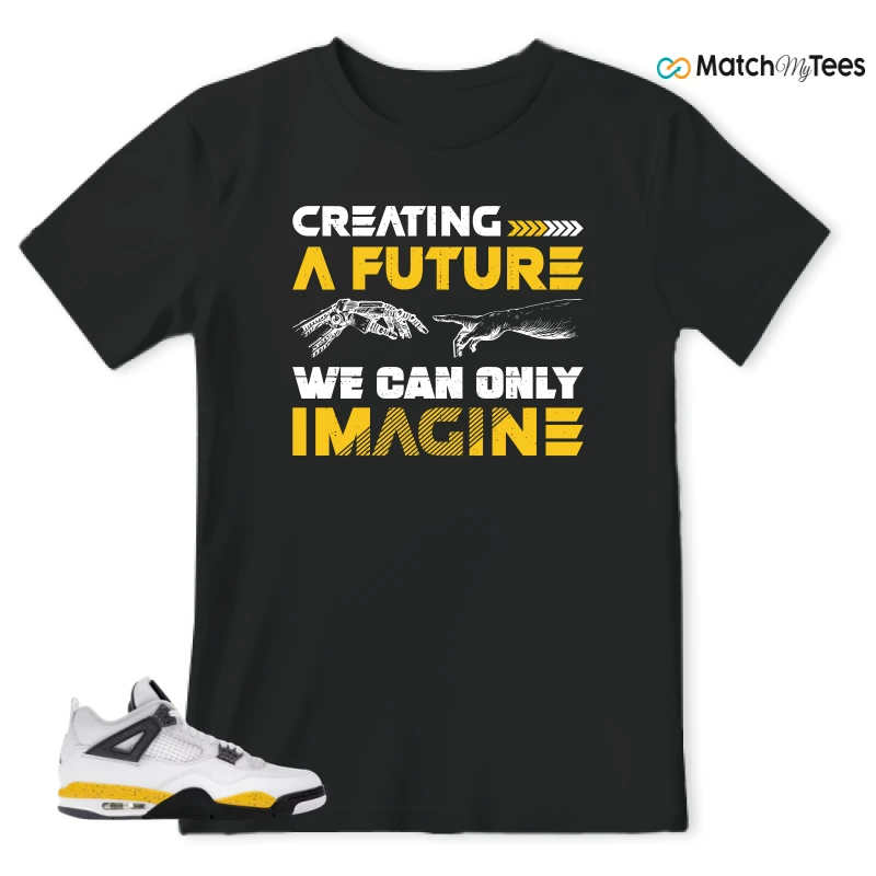 NIKE AIR JORDAN 4 RARE AIR TOUR YELLOW SNEAKER Matching Tees t-shirt
