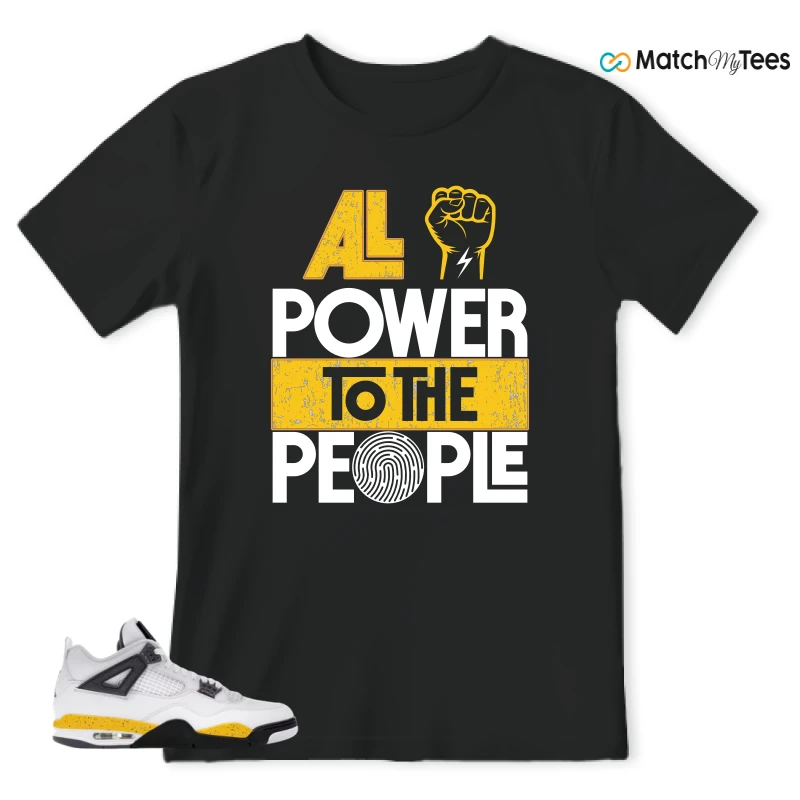 NIKE AIR JORDAN 4 RARE AIR TOUR YELLOW SNEAKER Matching Tees t-shirt