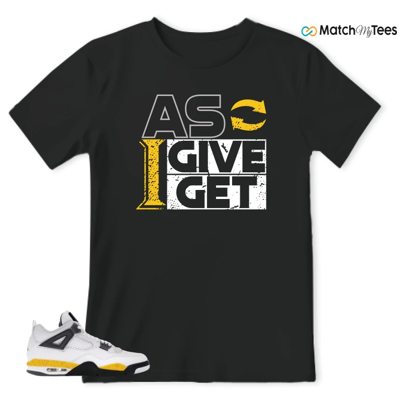 NIKE AIR JORDAN 4 RARE AIR TOUR YELLOW SNEAKER Matching Tees t-shirt