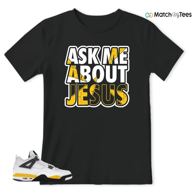 NIKE AIR JORDAN 4 RARE AIR TOUR YELLOW SNEAKER Matching Tees t-shirt