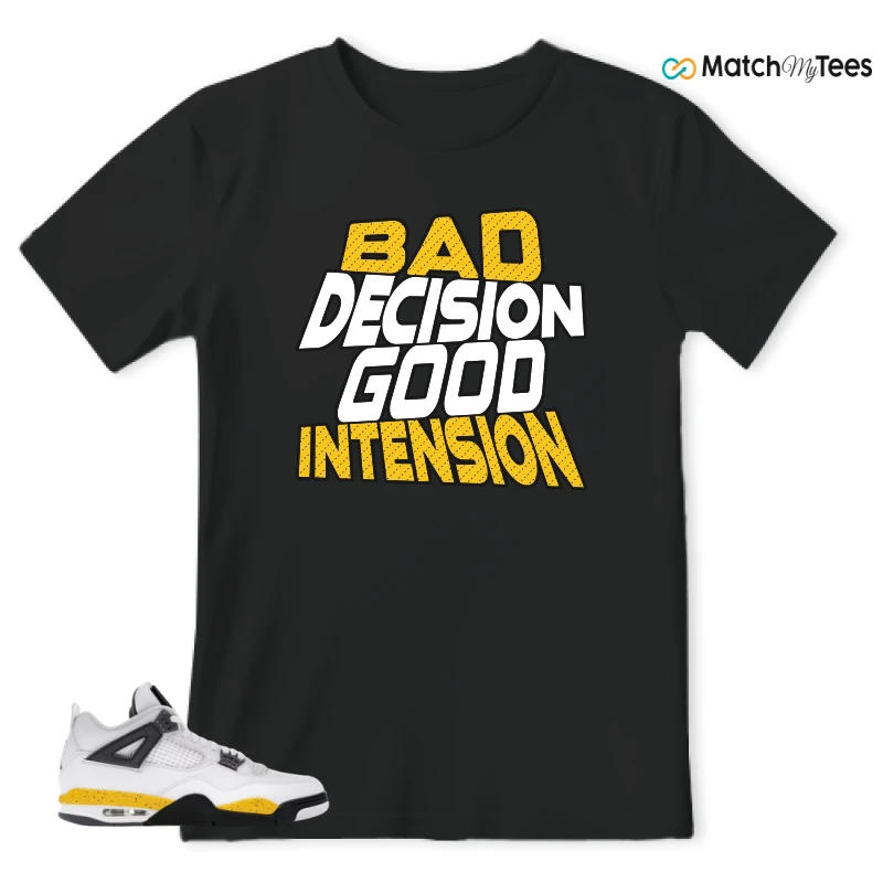 NIKE AIR JORDAN 4 RARE AIR TOUR YELLOW SNEAKER Matching Tees t-shirt