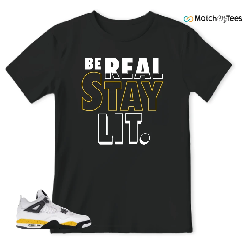 NIKE AIR JORDAN 4 RARE AIR TOUR YELLOW SNEAKER Matching Tees t-shirt