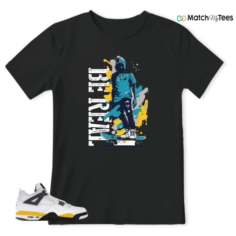 NIKE AIR JORDAN 4 RARE AIR TOUR YELLOW SNEAKER Matching Tees t-shirt