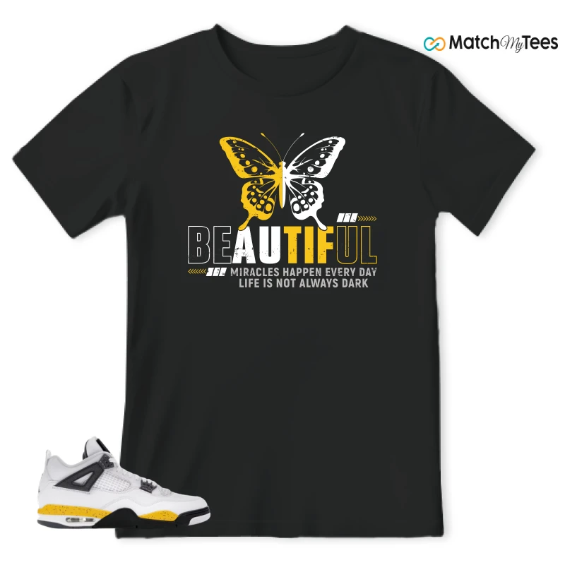 NIKE AIR JORDAN 4 RARE AIR TOUR YELLOW SNEAKER Matching Tees t-shirt