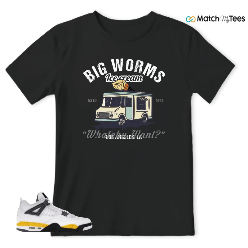 NIKE AIR JORDAN 4 RARE AIR TOUR YELLOW SNEAKER Matching Tees t-shirt