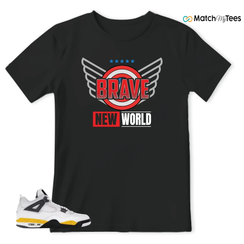 NIKE AIR JORDAN 4 RARE AIR TOUR YELLOW SNEAKER Matching Tees t-shirt