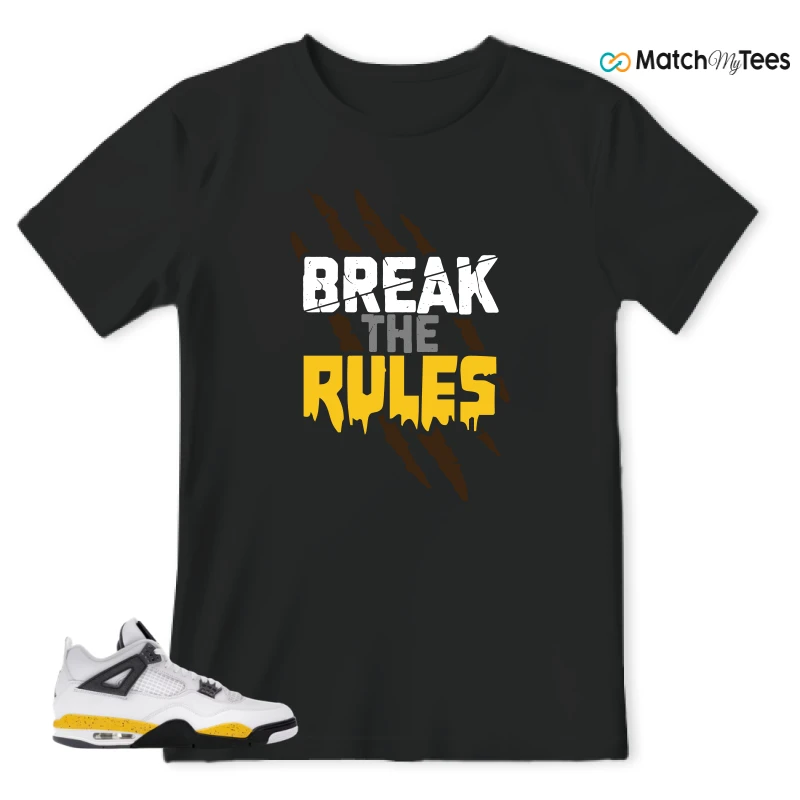 NIKE AIR JORDAN 4 RARE AIR TOUR YELLOW SNEAKER Matching Tees t-shirt