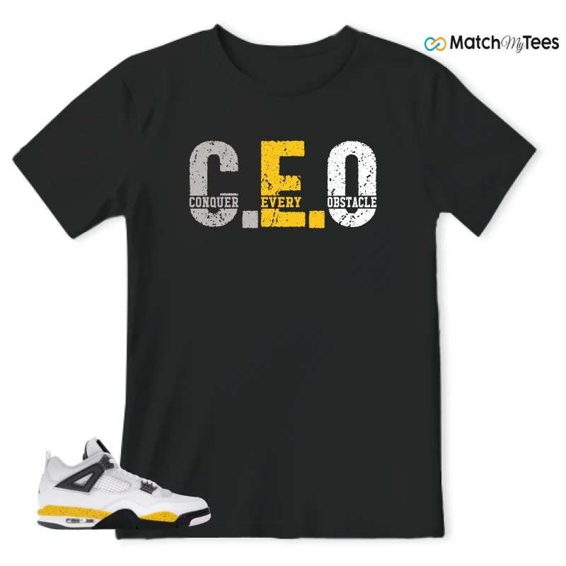NIKE AIR JORDAN 4 RARE AIR TOUR YELLOW SNEAKER Matching Tees t-shirt