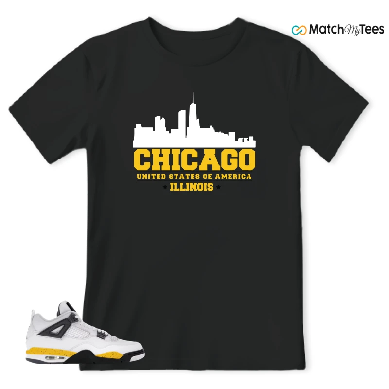 NIKE AIR JORDAN 4 RARE AIR TOUR YELLOW SNEAKER Matching Tees t-shirt