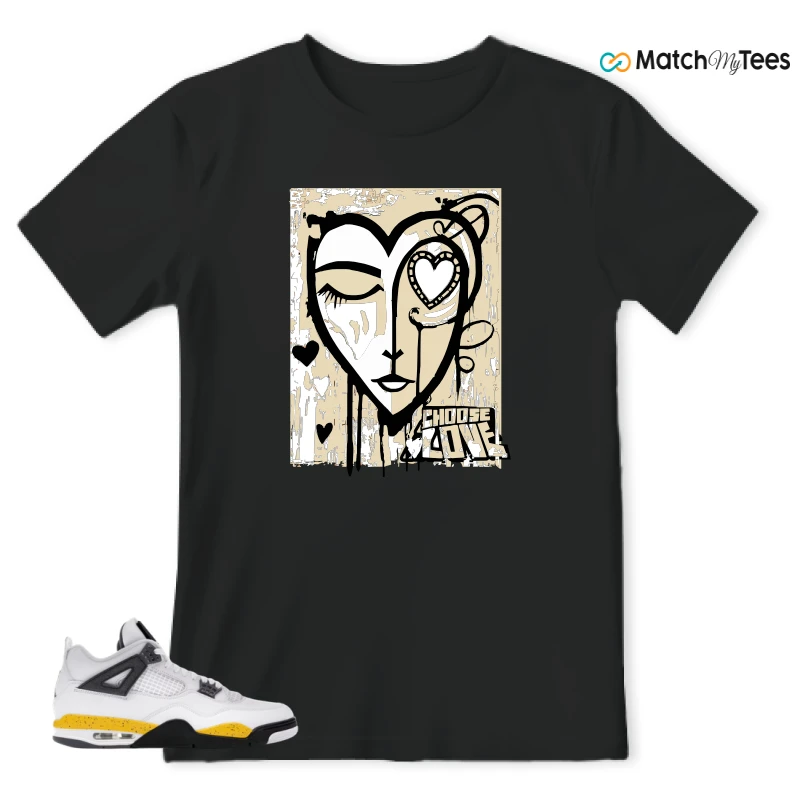 NIKE AIR JORDAN 4 RARE AIR TOUR YELLOW SNEAKER Matching Tees t-shirt