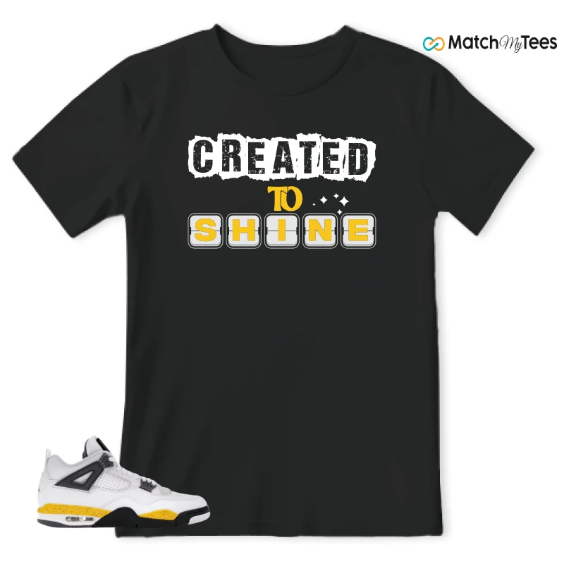 NIKE AIR JORDAN 4 RARE AIR TOUR YELLOW SNEAKER Matching Tees t-shirt