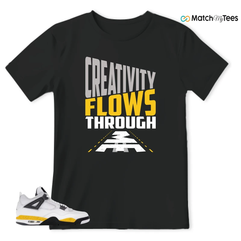 NIKE AIR JORDAN 4 RARE AIR TOUR YELLOW SNEAKER Matching Tees t-shirt