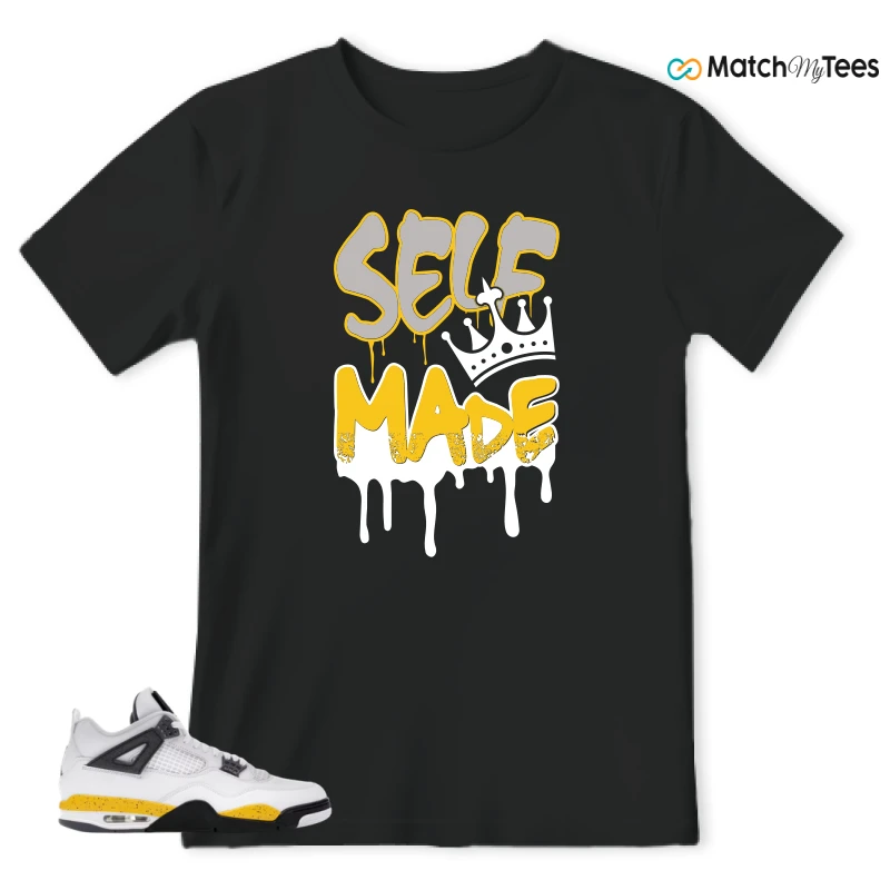NIKE AIR JORDAN 4 RARE AIR TOUR YELLOW SNEAKER Matching Tees t-shirt
