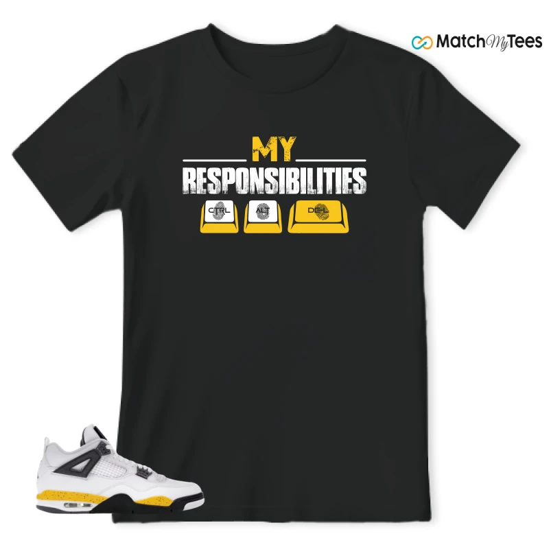 NIKE AIR JORDAN 4 RARE AIR TOUR YELLOW SNEAKER Matching Tees t-shirt