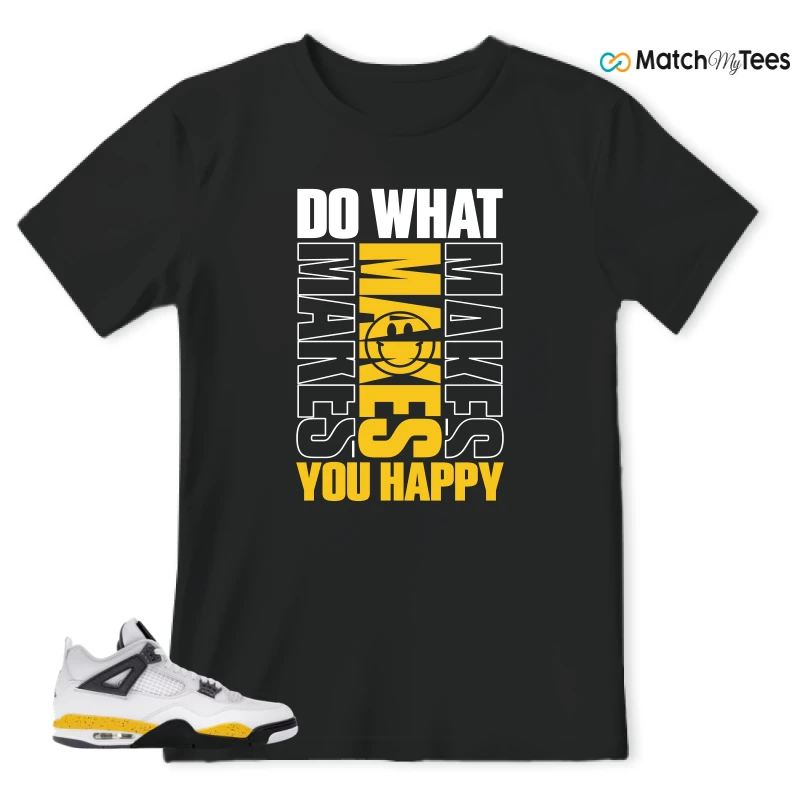NIKE AIR JORDAN 4 RARE AIR TOUR YELLOW SNEAKER Matching Tees t-shirt