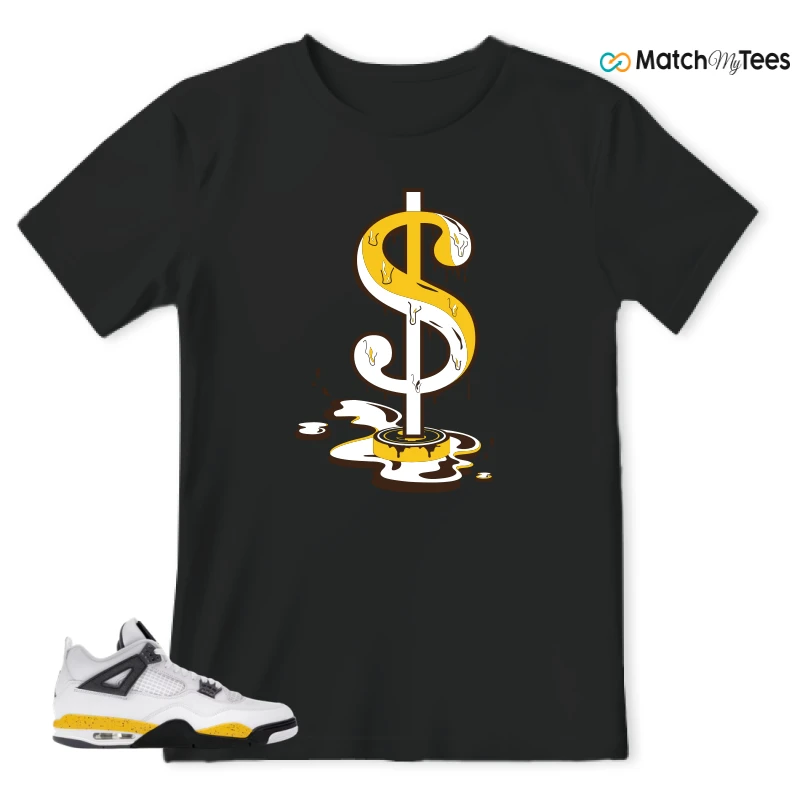 NIKE AIR JORDAN 4 RARE AIR TOUR YELLOW SNEAKER Matching Tees t-shirt