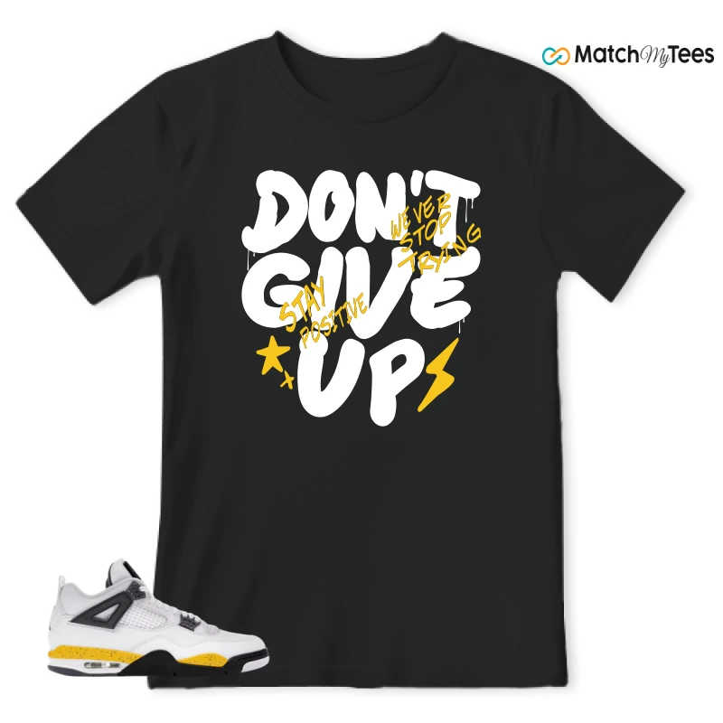 NIKE AIR JORDAN 4 RARE AIR TOUR YELLOW SNEAKER Matching Tees t-shirt