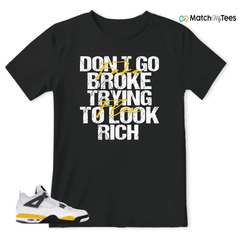 NIKE AIR JORDAN 4 RARE AIR TOUR YELLOW SNEAKER Matching Tees t-shirt