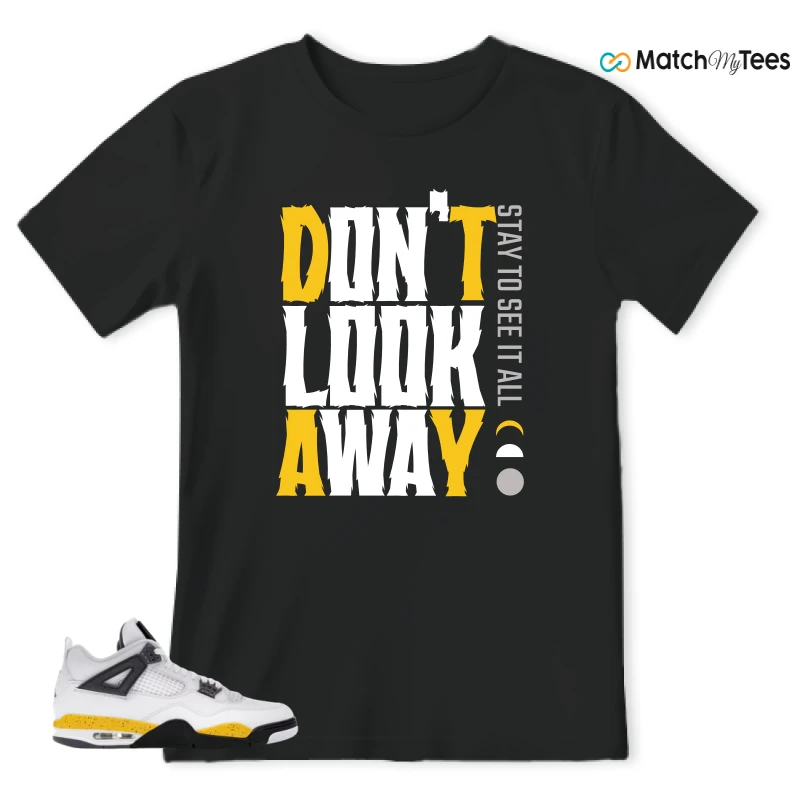 NIKE AIR JORDAN 4 RARE AIR TOUR YELLOW SNEAKER Matching Tees t-shirt