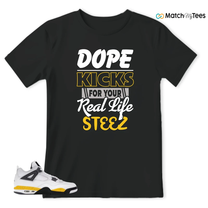 NIKE AIR JORDAN 4 RARE AIR TOUR YELLOW SNEAKER Matching Tees t-shirt