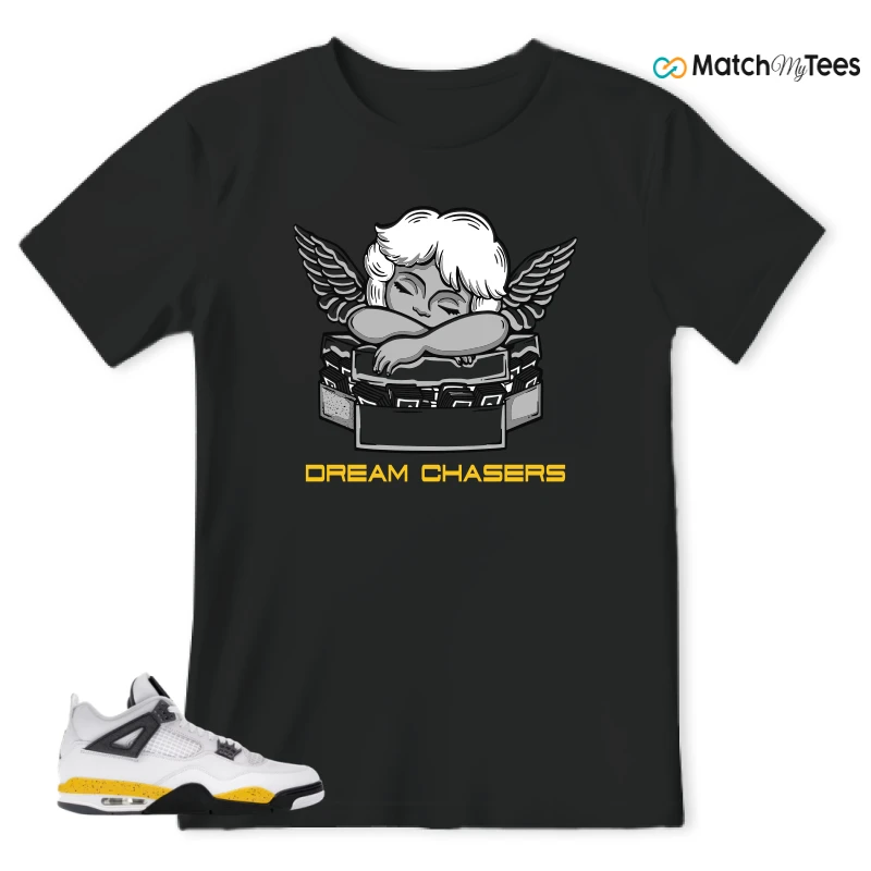 NIKE AIR JORDAN 4 RARE AIR TOUR YELLOW SNEAKER Matching Tees t-shirt