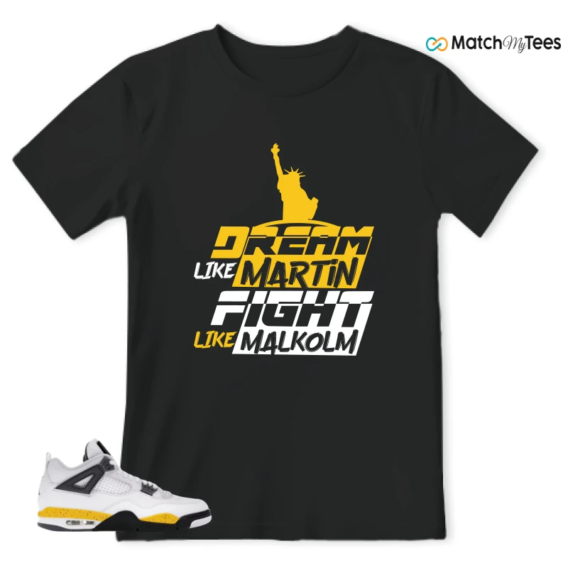 NIKE AIR JORDAN 4 RARE AIR TOUR YELLOW SNEAKER Matching Tees t-shirt