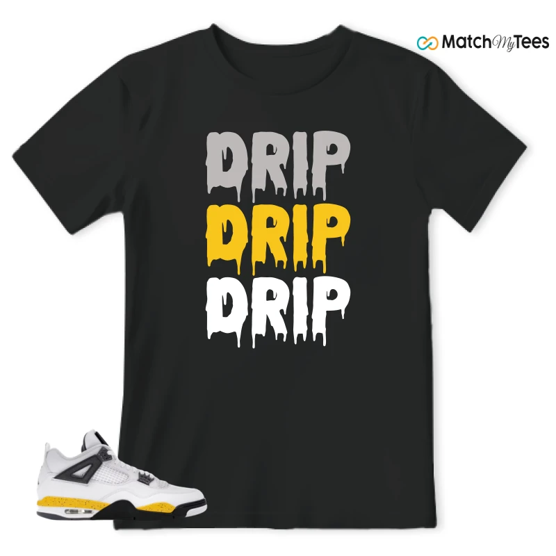 NIKE AIR JORDAN 4 RARE AIR TOUR YELLOW SNEAKER Matching Tees t-shirt