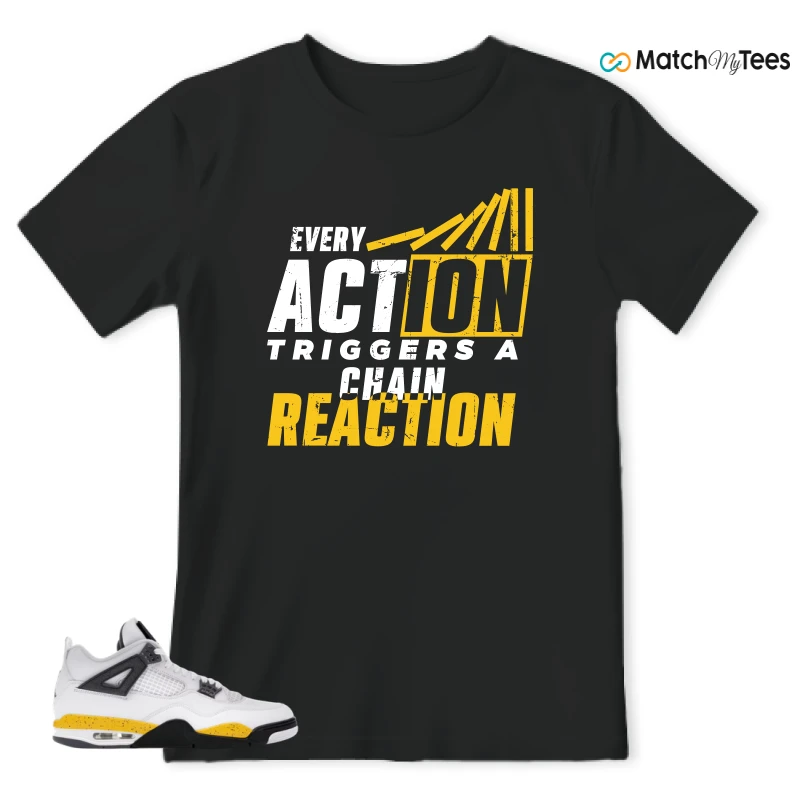 NIKE AIR JORDAN 4 RARE AIR TOUR YELLOW SNEAKER Matching Tees t-shirt