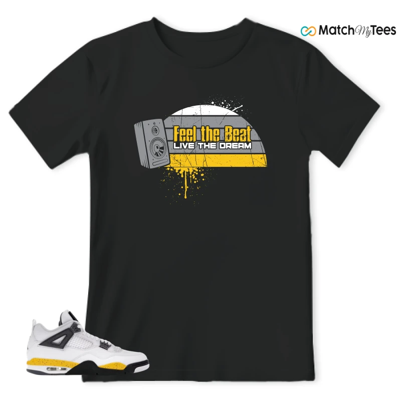 NIKE AIR JORDAN 4 RARE AIR TOUR YELLOW SNEAKER Matching Tees t-shirt