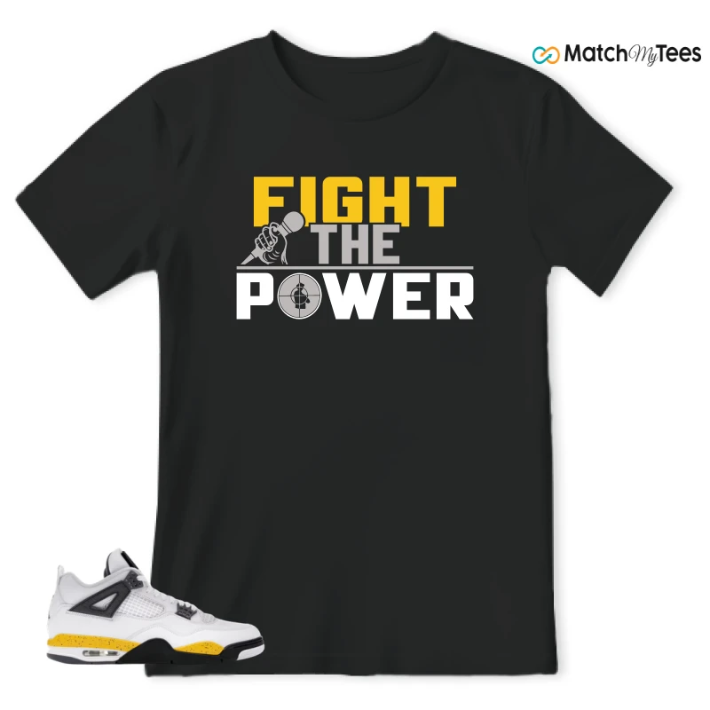 NIKE AIR JORDAN 4 RARE AIR TOUR YELLOW SNEAKER Matching Tees t-shirt