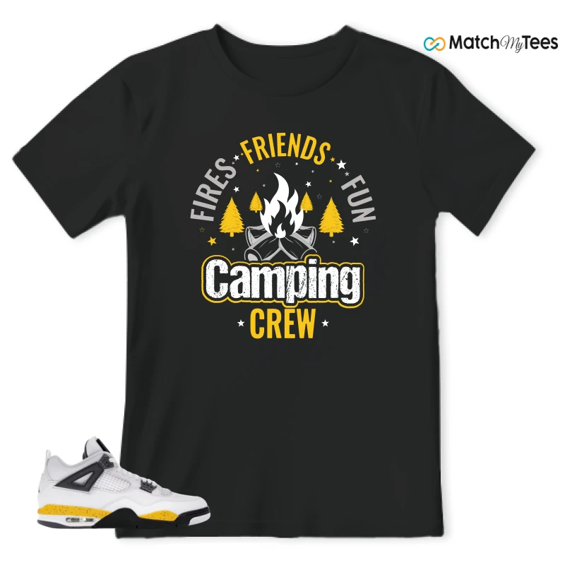 NIKE AIR JORDAN 4 RARE AIR TOUR YELLOW SNEAKER Matching Tees t-shirt