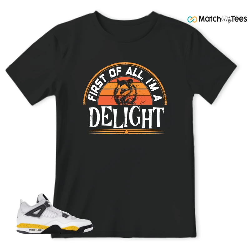 NIKE AIR JORDAN 4 RARE AIR TOUR YELLOW SNEAKER Matching Tees t-shirt