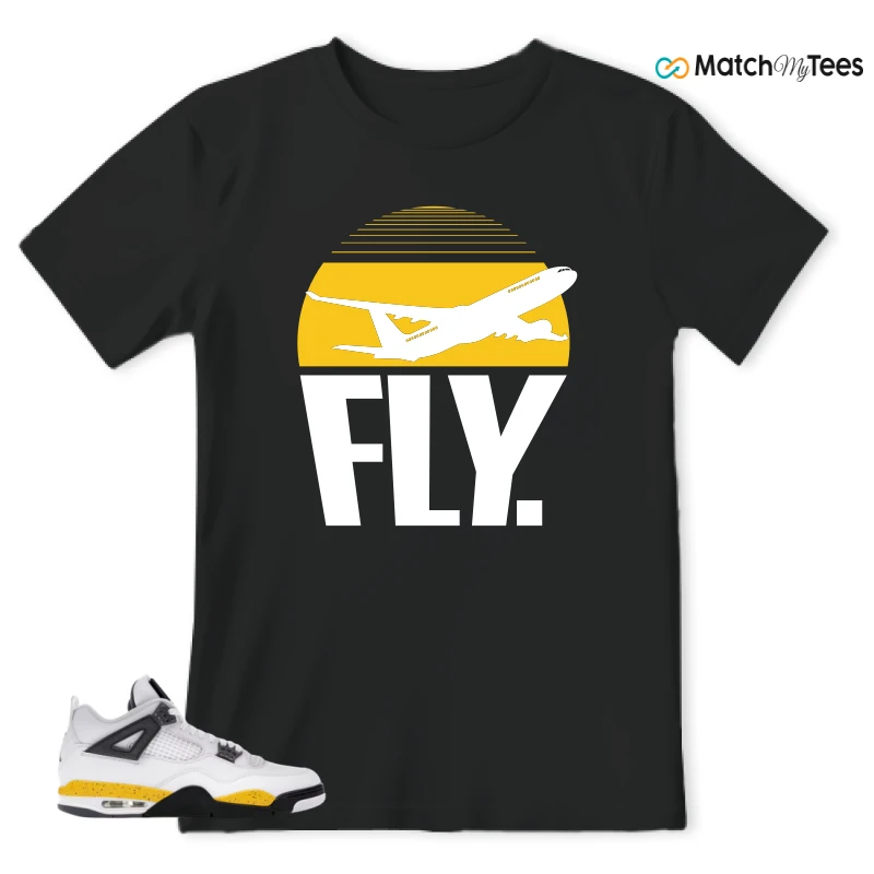 NIKE AIR JORDAN 4 RARE AIR TOUR YELLOW SNEAKER Matching Tees t-shirt