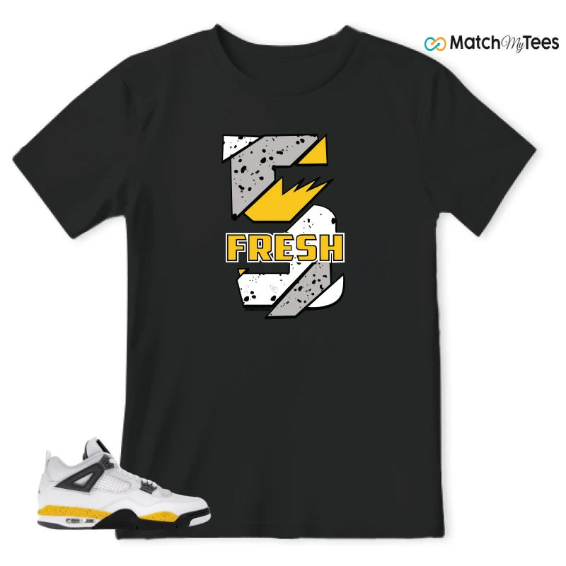 NIKE AIR JORDAN 4 RARE AIR TOUR YELLOW SNEAKER Matching Tees t-shirt