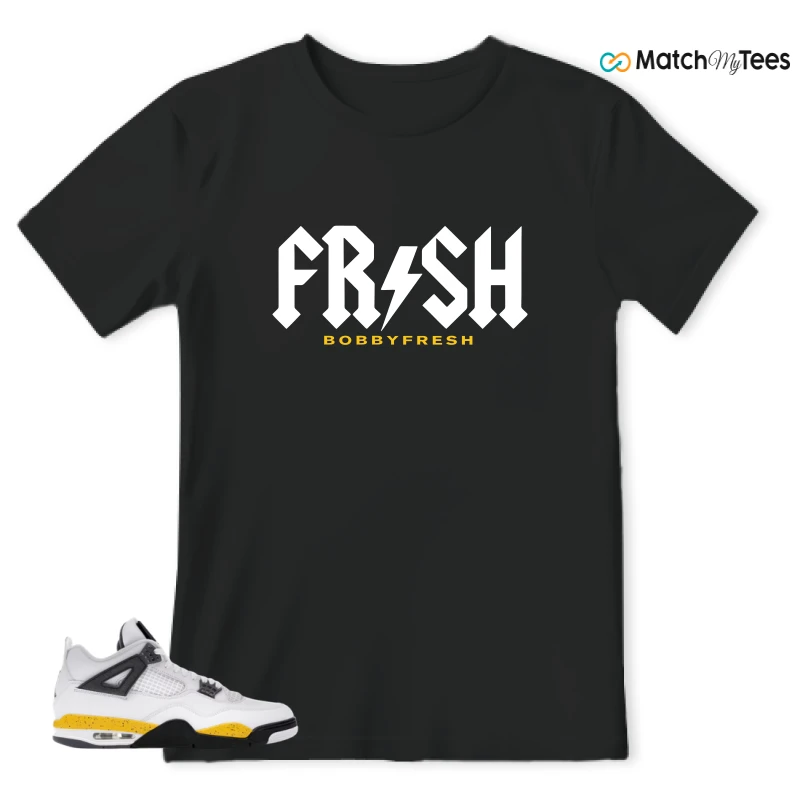 NIKE AIR JORDAN 4 RARE AIR TOUR YELLOW SNEAKER Matching Tees t-shirt