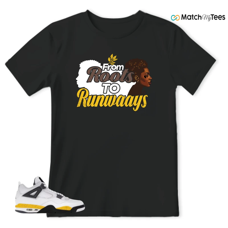 NIKE AIR JORDAN 4 RARE AIR TOUR YELLOW SNEAKER Matching Tees t-shirt