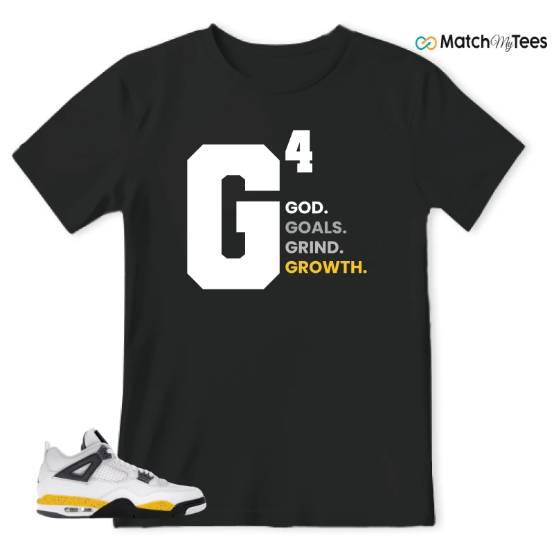 NIKE AIR JORDAN 4 RARE AIR TOUR YELLOW SNEAKER Matching Tees t-shirt