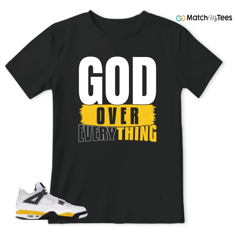 NIKE AIR JORDAN 4 RARE AIR TOUR YELLOW SNEAKER Matching Tees t-shirt