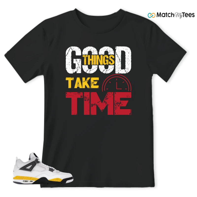NIKE AIR JORDAN 4 RARE AIR TOUR YELLOW SNEAKER Matching Tees t-shirt