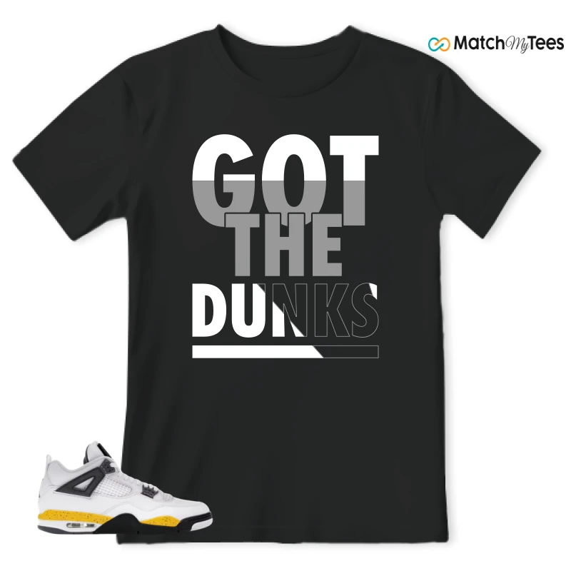 NIKE AIR JORDAN 4 RARE AIR TOUR YELLOW SNEAKER Matching Tees t-shirt