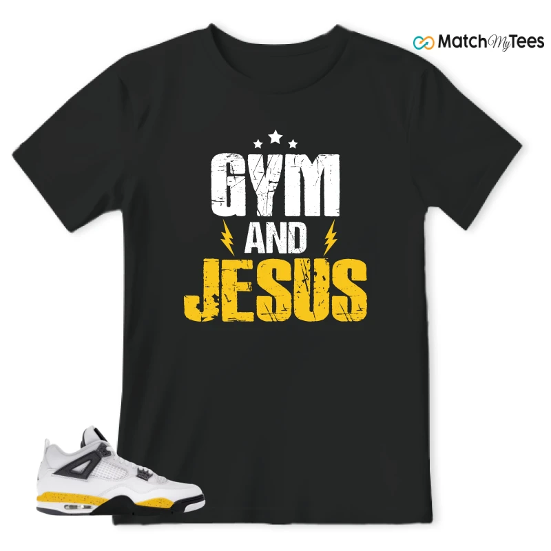 NIKE AIR JORDAN 4 RARE AIR TOUR YELLOW SNEAKER Matching Tees t-shirt