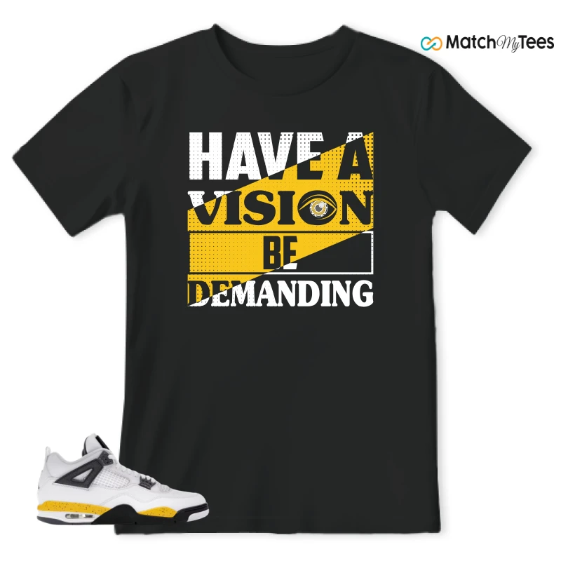 NIKE AIR JORDAN 4 RARE AIR TOUR YELLOW SNEAKER Matching Tees t-shirt