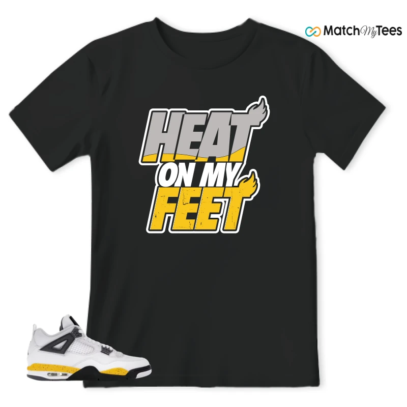 NIKE AIR JORDAN 4 RARE AIR TOUR YELLOW SNEAKER Matching Tees t-shirt