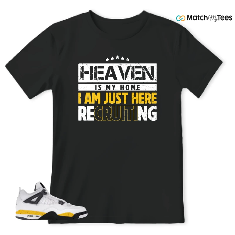 NIKE AIR JORDAN 4 RARE AIR TOUR YELLOW SNEAKER Matching Tees t-shirt