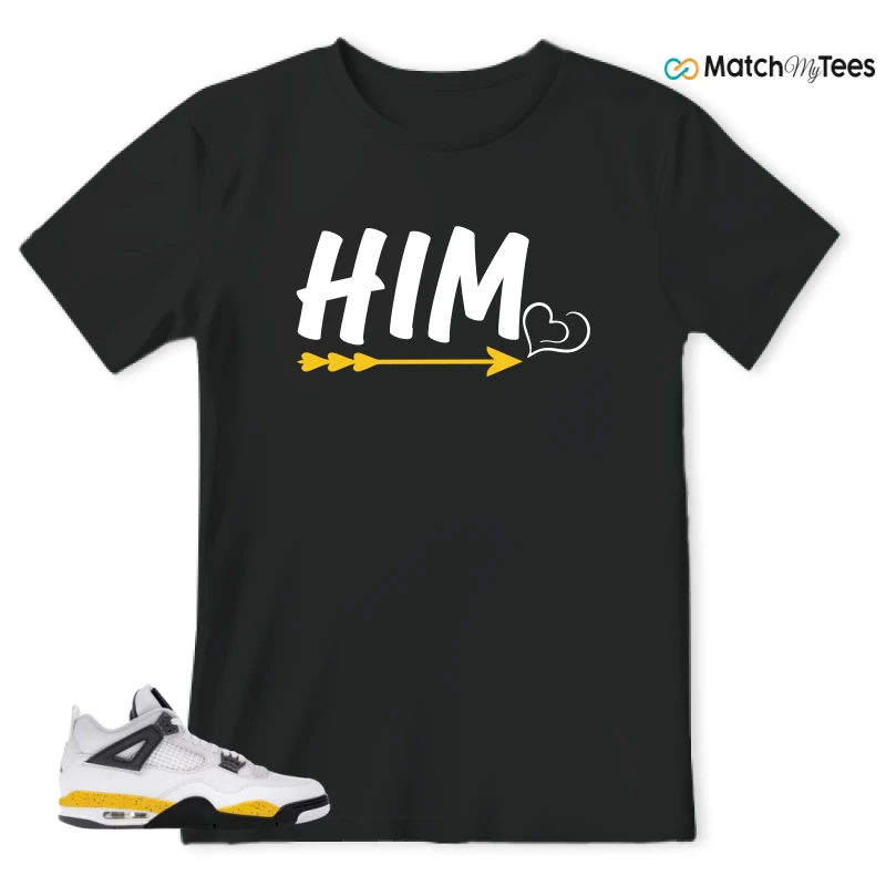 NIKE AIR JORDAN 4 RARE AIR TOUR YELLOW SNEAKER Matching Tees t-shirt
