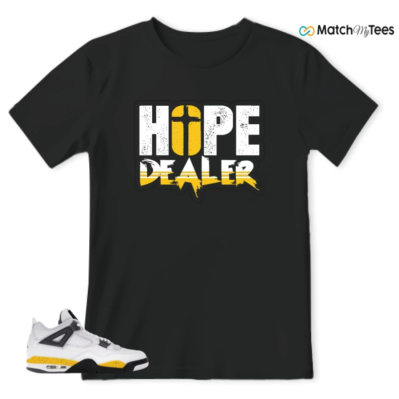 NIKE AIR JORDAN 4 RARE AIR TOUR YELLOW SNEAKER Matching Tees t-shirt